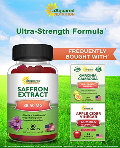 Saffron Gummies - Saffron Extract Supplement - Pure Gummy Supplements Alternative aSquared Nutrition buy supplements canada