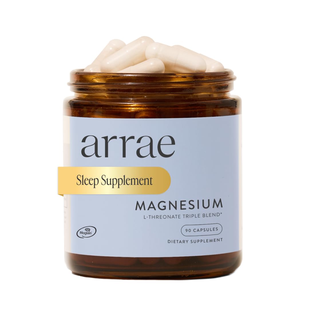 Arrae Magnesium Supplement, Magnesium Glycinate, Citrate & L-threonate, 250 mg, Support Mood, Sleep, Nerves, and Muscles,90 Capsules Arrae buy supplements canada