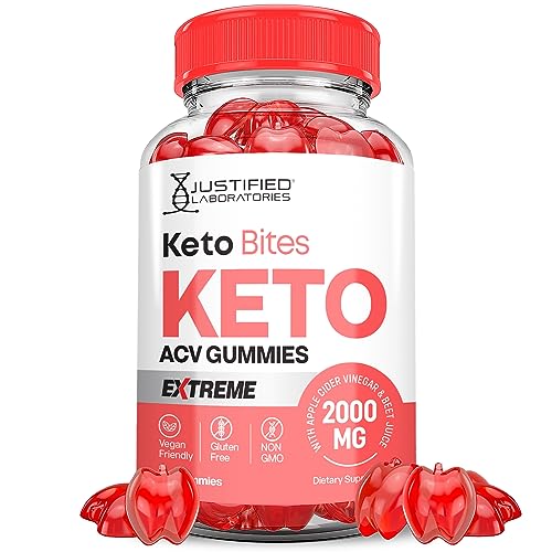 Keto Bites Keto ACV Gummies Extreme Formula 2000MG Vegan Non GMO with Pomegranate Justified Laboratories buy supplements canada