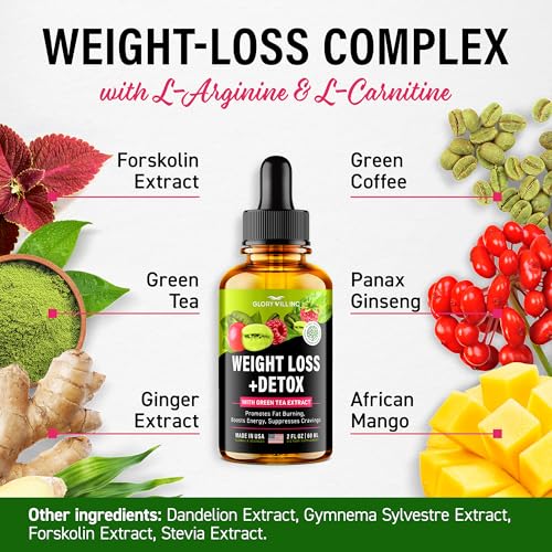 Glory Will Inc Weight Loss Drops Natural Detox Made in USA - Diet Drops for Fat Loss healthsupps.co.uk buy supplements canada