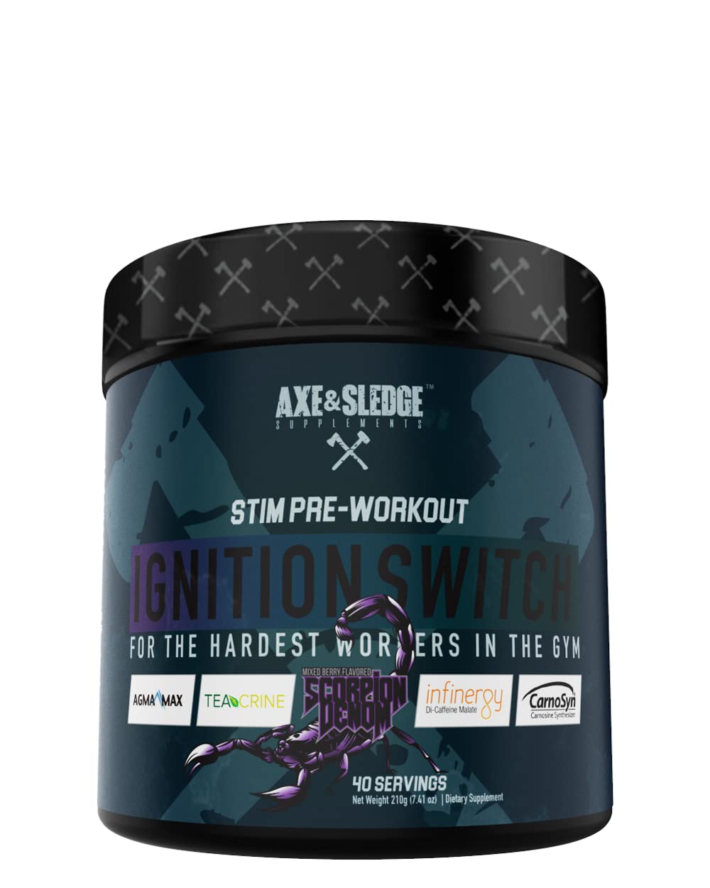Ignition Switch Pre-Workout with CarnoSyn, TeaCrine, Infinergy, and AgmaMax, Long Lasting Axe & Sledge buy supplements canada