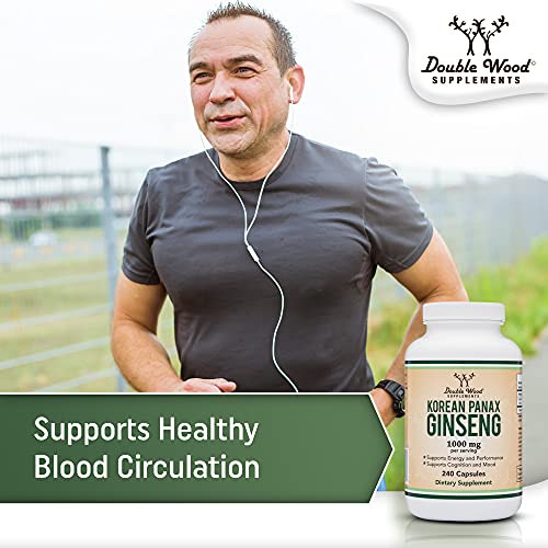 Ginseng Capsules (Korean Red Ginseng Extract, Panax Ginseng 10% Ginsenosides) Double Wood Supplements buy supplements canada