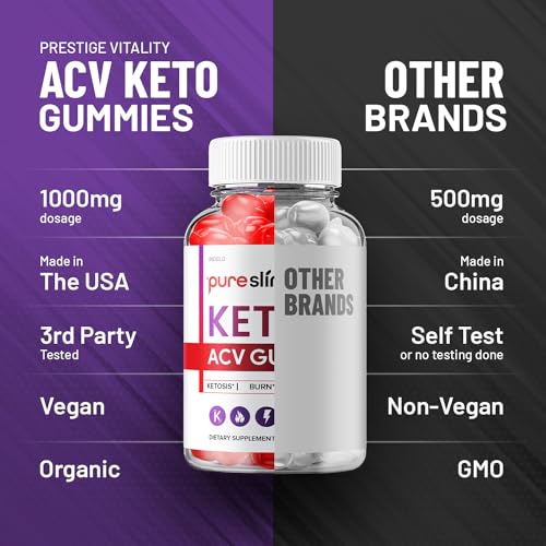 (2 Pack) Pure Slim Keto ACV Gummies - Advanced Formula PureSlim Keto Plus ACV Gummies Indelo buy supplements canada