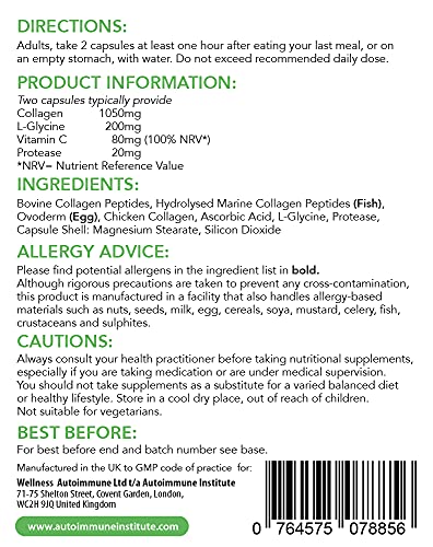 Advanced Collagen V2.Type I, II, III, V and X Hydrolysed Collagen Supplement with Vitamin C Autoimmune Institute buy supplements canada