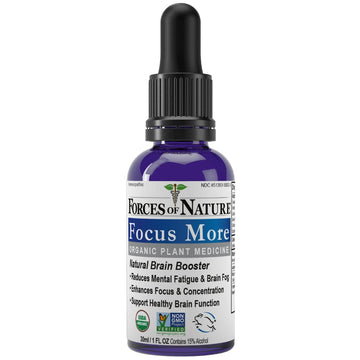 Forces of Nature Focus Supplement, Focus More Homeopathic Medicine, Nootropics Brain Support Supplement, Helps Memory & Concentration, 1 fl oz Forces of Nature buy supplements canada