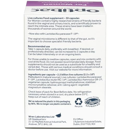 Optibac Probiotics for Women - Vegan Probiotic Supplement, Scientifically Formulated OptiBac buy supplements canada