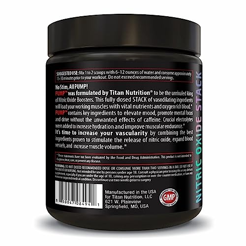 Pump- Nitric Oxide Boosting Stack Stim Free: Loaded with Citruline Malate for Maximum Titan Nutrition buy supplements canada