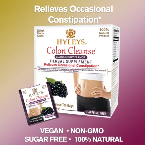 Hyleys Colon Cleanse Tea Blackberry Flavor - 50 Tea Bags (6 Pack - 300 Tea Bags Total) HYLEYS buy supplements canada