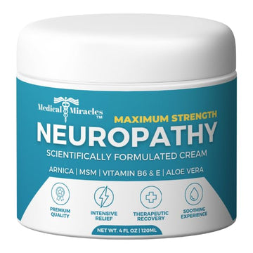 Medical Miracles Neuropathy Cream | Nerve Therapy Max-Potency Relief Cream for Feet, Hands, Legs, and Toes - Enriched with Arnica, Vitamin B6, Aloe Vera, MSM - Crafted for Exceptional Relief 4oz Medical Miracles buy supplements canada