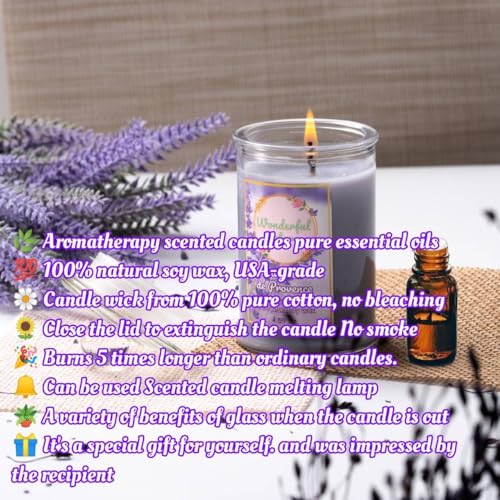 Wonderfulnature Lavender de Provence Pure Essential Oil Scented Candle, Aromatherapy WONDERFUL NATURE buy supplements canada