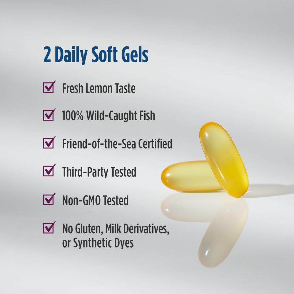 Nordic Naturals Complete Omega Xtra, Lemon - 60 Soft Gels - 1360 mg Omega-3 + 76 mg GLA - Healthy Skin - Cognition - Non-GMO - 30 Servings Nordic Naturals buy supplements canada
