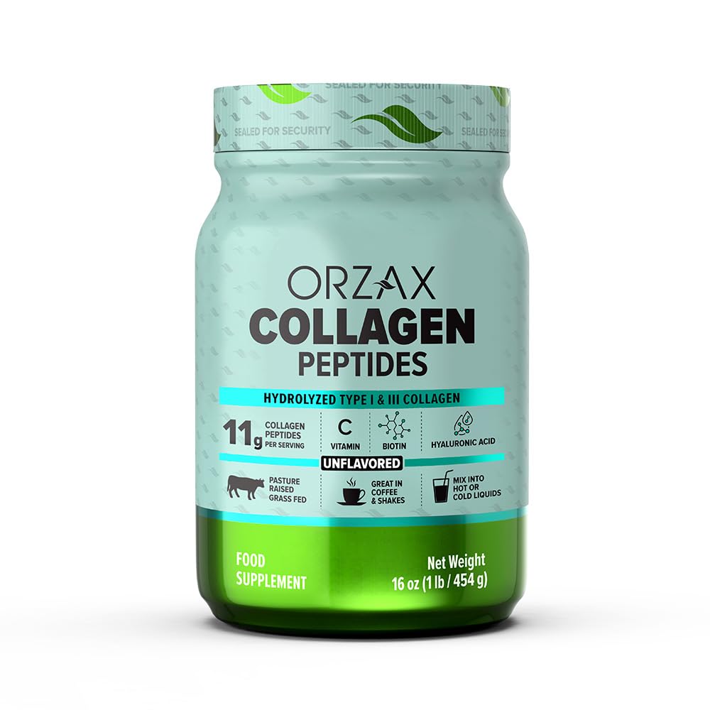 ORZAX Collagen Peptides Powder Unflavored - Hair, Skin and Nails Vitamins - Bone ORZAX buy supplements canada