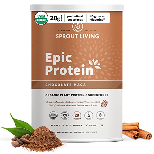 Sprout Living Epic Protein, Plant Based Protein & Superfoods Powder, Chocolate Maca Sprout Living buy supplements canada