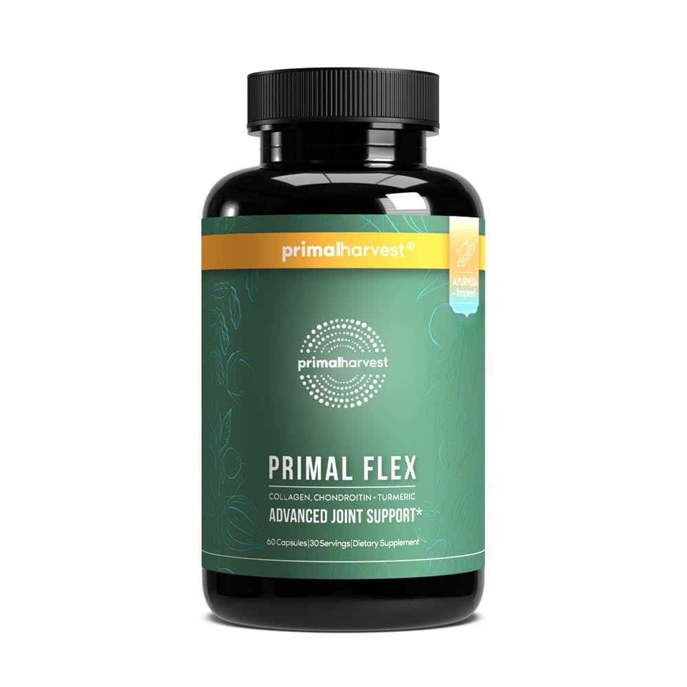 Primal Harvest Primal Flex with Turmeric, Hyaluronic Acid, Type II Collagen and Boswellia for Joint Comfort, Flexibility and Mobility Support (60 Count (1 Pack)) Primal Harvest buy supplements canada
