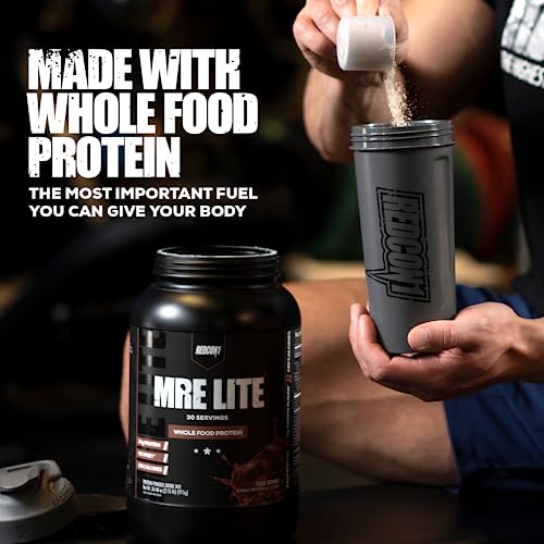 REDCON1 MRE Lite Whole Food Protein Powder, Fudge Brownie - Low Carb & Whey REDCON1 buy supplements canada