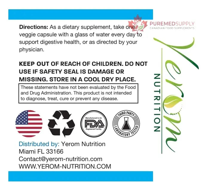 Yerom Nutrition 60 Billions Probiotics Yerom Nutrition buy supplements canada