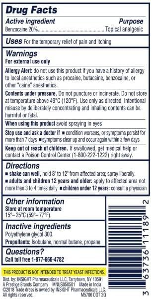 Monistat Instant Itch Relief Spray for Women, Maximum Strength Feminine Itch Care, 2 oz (Pack of 2) Monistat buy supplements canada