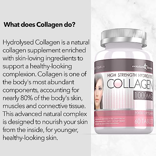 Hydrolysed Collagen High Strength 1,000mg for Hair, Skin & Nails, 60 Tablets, Evolution Slimming Evolution Slimming buy supplements canada