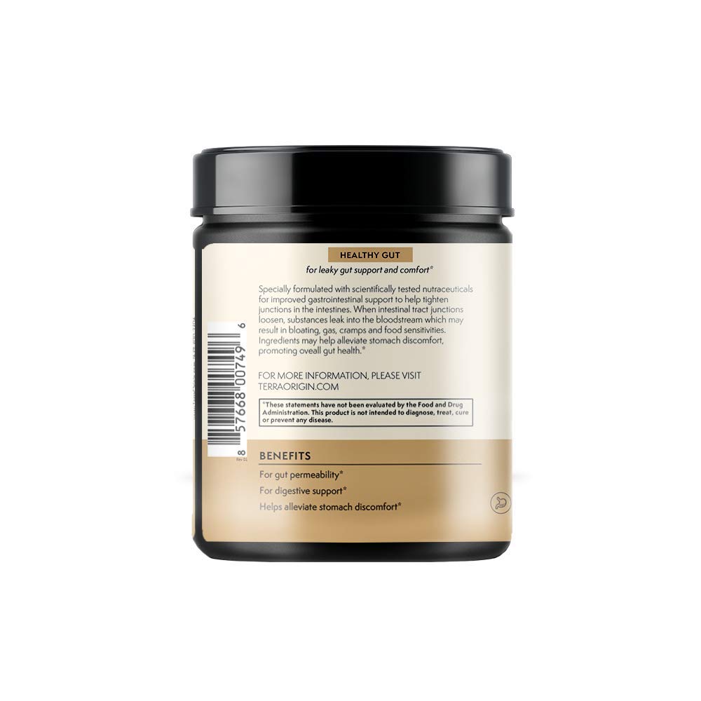 TERRA ORIGIN Healthy Gut Peach Banana | 30-Servings with L-Glutamine, Zinc, Glucosamine, Slippery Elm Bark, Marshmallow Root and More! TERRA ORIGIN buy supplements canada