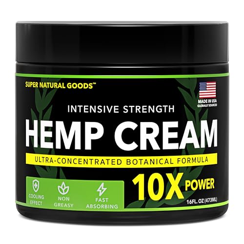 Super Natural Goods Hemp Cream with Hemp Oil, Turmeric, Arnica & Menthol – Botanical Cream with a Cooling Sensation for Localized Application (16oz) Super Natural Goods buy supplements canada
