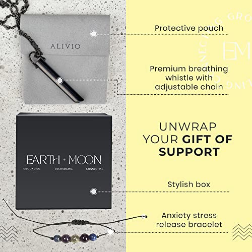 Mindful Breathing Necklace for Anxiety Stress Relief - Earth and Moon Stainless Steel Anxiety EARTH AND MOON buy supplements canada