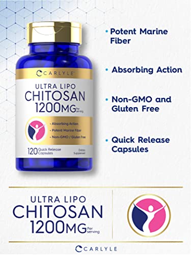 Carlyle Chitosan Supplement 1200mg | 120 Quick Release Capsules | Non-GMO Carlyle buy supplements canada