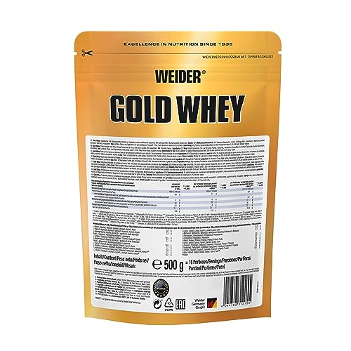 Weider Gold Whey (500g) Milk Chocolate Flavour. Ultrafiltrated Proteins from 100% Whey Protein Weider buy supplements canada