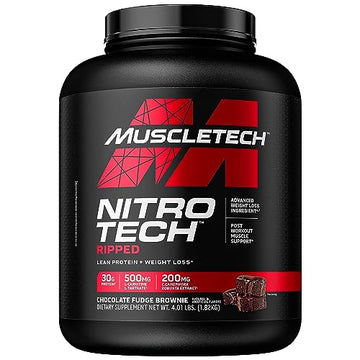 MuscleTech Nitro-Tech Ripped Lean Whey Protein Powder Whey Protein Isolate Weight MuscleTech buy supplements canada