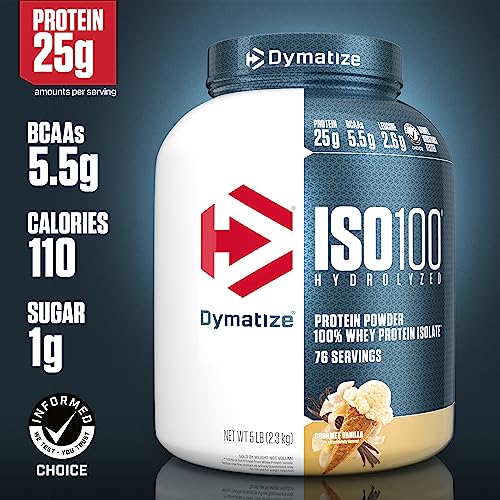 Dymatize ISO 100 Protein Powder with 25g of Hydrolyzed 100% Whey Isolate, Vanilla 5 Dymatize buy supplements canada