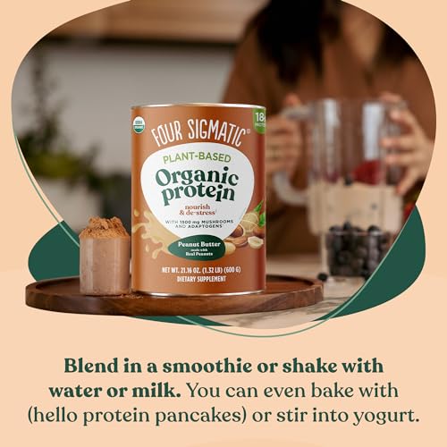 Four Sigmatic Organic Plant-Based Protein Powder Peanut Butter Protein with Lion’s Mane Four Sigmatic buy supplements canada
