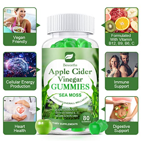 B BEWORTHS Apple Cider Vinegar & Sea Moss Gummies, Organic ACV Gummies B BEWORTHS buy supplements canada