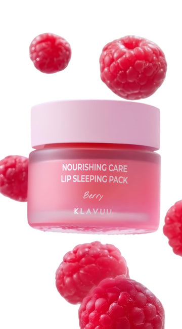 Klavuu Lip Mask Sleeping Pack (0.7oz) – Overnight Deep Hydrating Korean Lip Balm Treatment for Very Dry, Chapped Lips | Lip Lightening & Plumping with Instant Hydration | Gentle Exfoliating (Berry) KLAVUU buy supplements canada