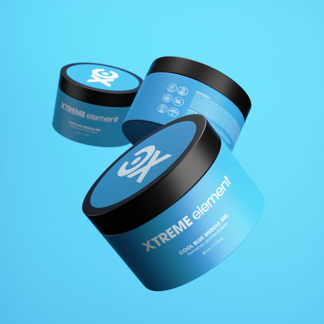 Xtreme Element Cool Blue Muscle Gel | Workouts Muscle Cooling Essential Oils for Smooth Body, Muscle Gel to Attain Flexible Joints, Soothe and Healing Gel | Natural, Plant-Based, and Cruelty-Free Xtreme Element buy supplements canada