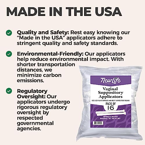 NewLife Naturals Disposable Plastic Vaginal Suppository Applicators - Fits Most Boric Acid Suppositories NewLife Naturals buy supplements canada