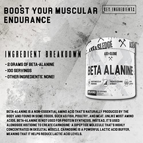 Axe & Sledge Supplements Beta Alanine Basics Powder, Supports Endurance, Performance Axe & Sledge buy supplements canada