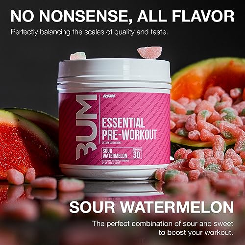 RAW Essential Pre-Workout Powder (Sour Watermelon) - Chris Bumstead Sports Nutrition RAW buy supplements canada
