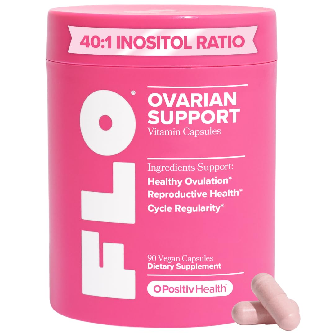 O Positiv FLO Ovarian Health Support - Hormone Balance for Women, Supplement with DIM, Myo & D-Chiro Inositol, Folic Acid - Supports Healthy Ovulation O Positiv buy supplements canada