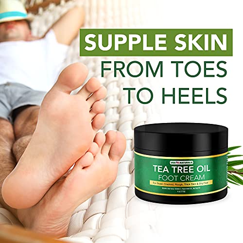Tea Tree Oil Foot Cream For Dry Cracked Heels Repair - Natural Foot Cream For Dry Cracke USA Naturals buy supplements canada