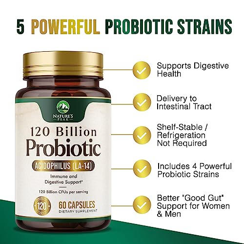 Nature's Peak Probiotics for Digestive Health - 120 Billion CFU with Diverse Strains Nature's Peak buy supplements canada