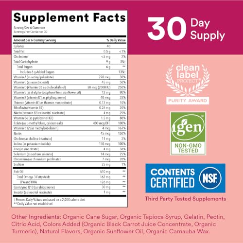 SmartyPants Women's Multivitamin Gummies: Omega 3 Fish Oil (EPA/DHA), Methylfolate SmartyPants buy supplements canada