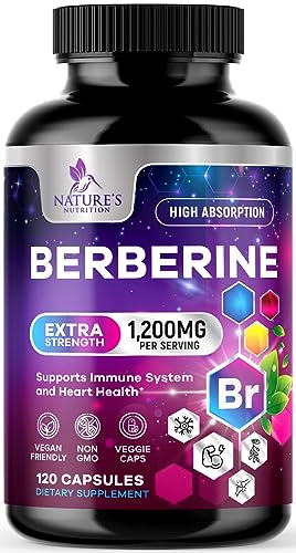 Berberine Supplement 1200mg per Serving - High Absorption Heart Health Support Nature's Nutrition buy supplements canada
