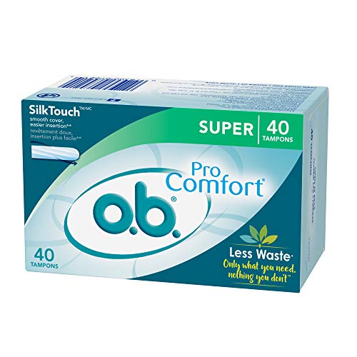 o.b. Pro-Comfort Non-Applicator Tampons, Super Absorbancy, 40 Count (Pack of 1) o.b. buy supplements canada