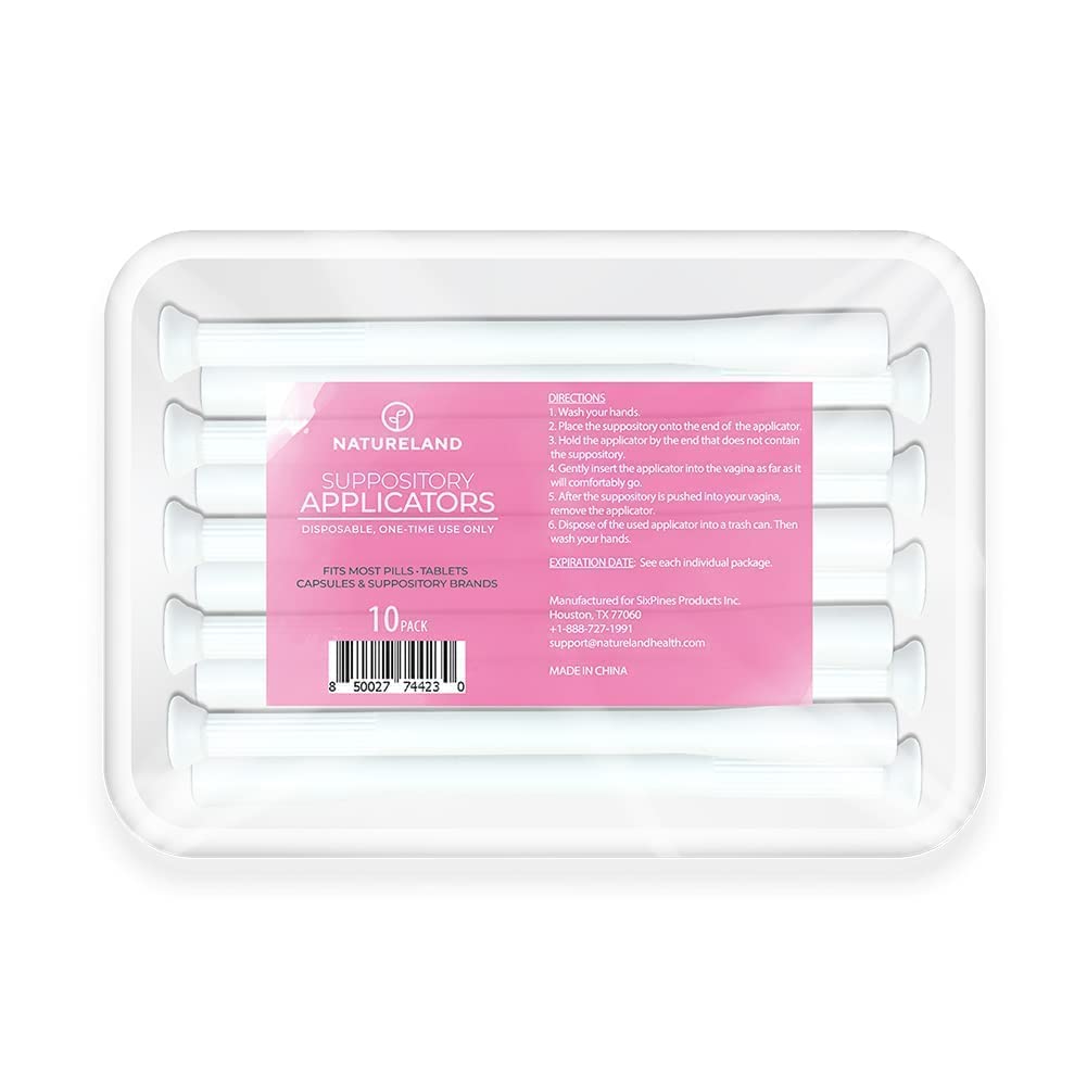 Natureland [40 Count Boric Acid Suppositories 600mg w/ [10 Pack] Vaginal Applicator - Feminine Care Natureland buy supplements canada
