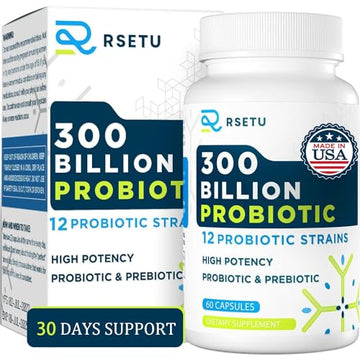 Probiotics for Women Men: 300 Billion CFU Probiotic High Potency + 12 Strains Organic RSETU buy supplements canada