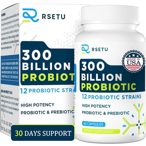 Probiotics for Women Men: 300 Billion CFU Probiotic High Potency + 12 Strains Organic RSETU buy supplements canada
