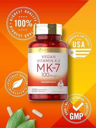 Carlyle Vitamin K2 MK7 100mcg | 200 Vegan Capsules | Menaquinone-7 Supplement Carlyle buy supplements canada