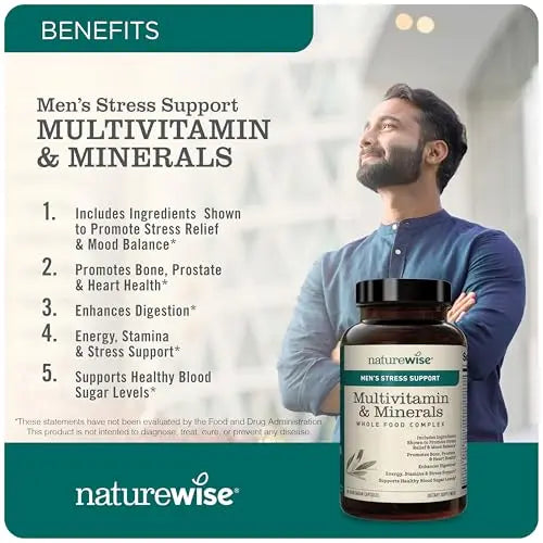 NatureWise Multivitamin for Men + Stress Support + Fulvic Ionic Minerals + Probiotics for Immunity, Male Health NatureWise buy supplements canada