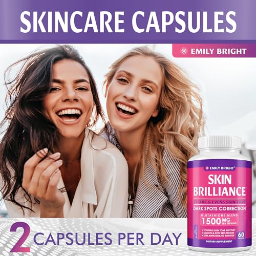 Glutathione Capsules - 1,500mcg Glutathione Supplement - Skin Tone Enhancer - Targets Emily Bright INC buy supplements canada