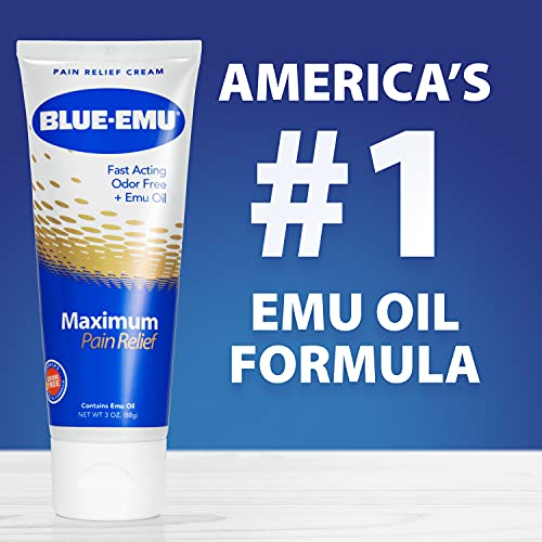 BLUE-EMU Maximum Pain Relief Cream for Arthritis, Muscle, & Joint Aches, 3 Oz, 1 Pack BLUE-EMU buy supplements canada